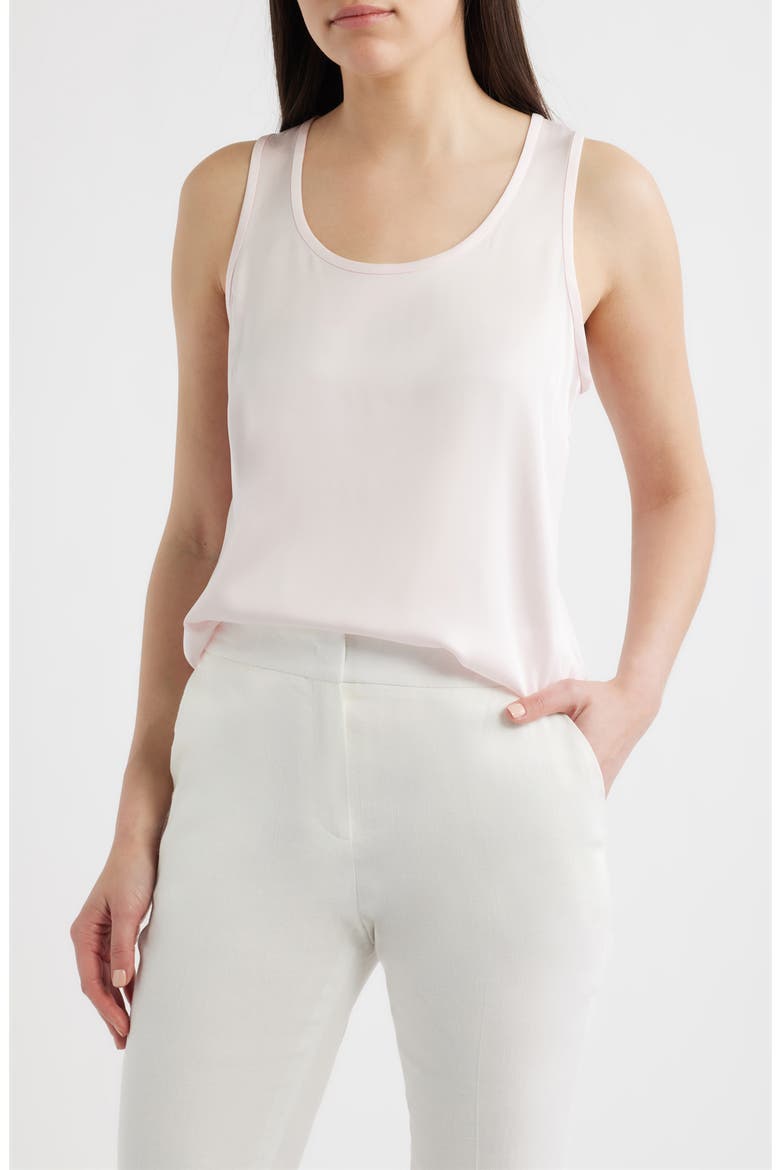 Bettyna Stretch Silk Tank, Main, color, OCEAN ROSE