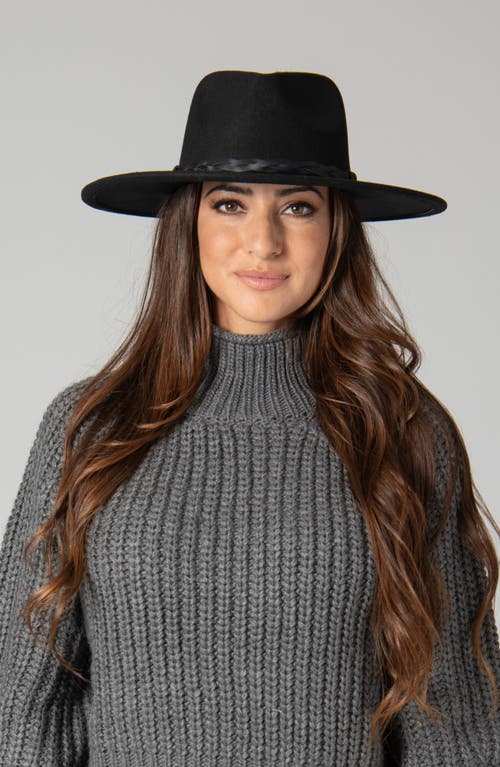 SAN DIEGO HAT SAN DIEGO HAT BRAIDED TRIM FEDORA HAT
