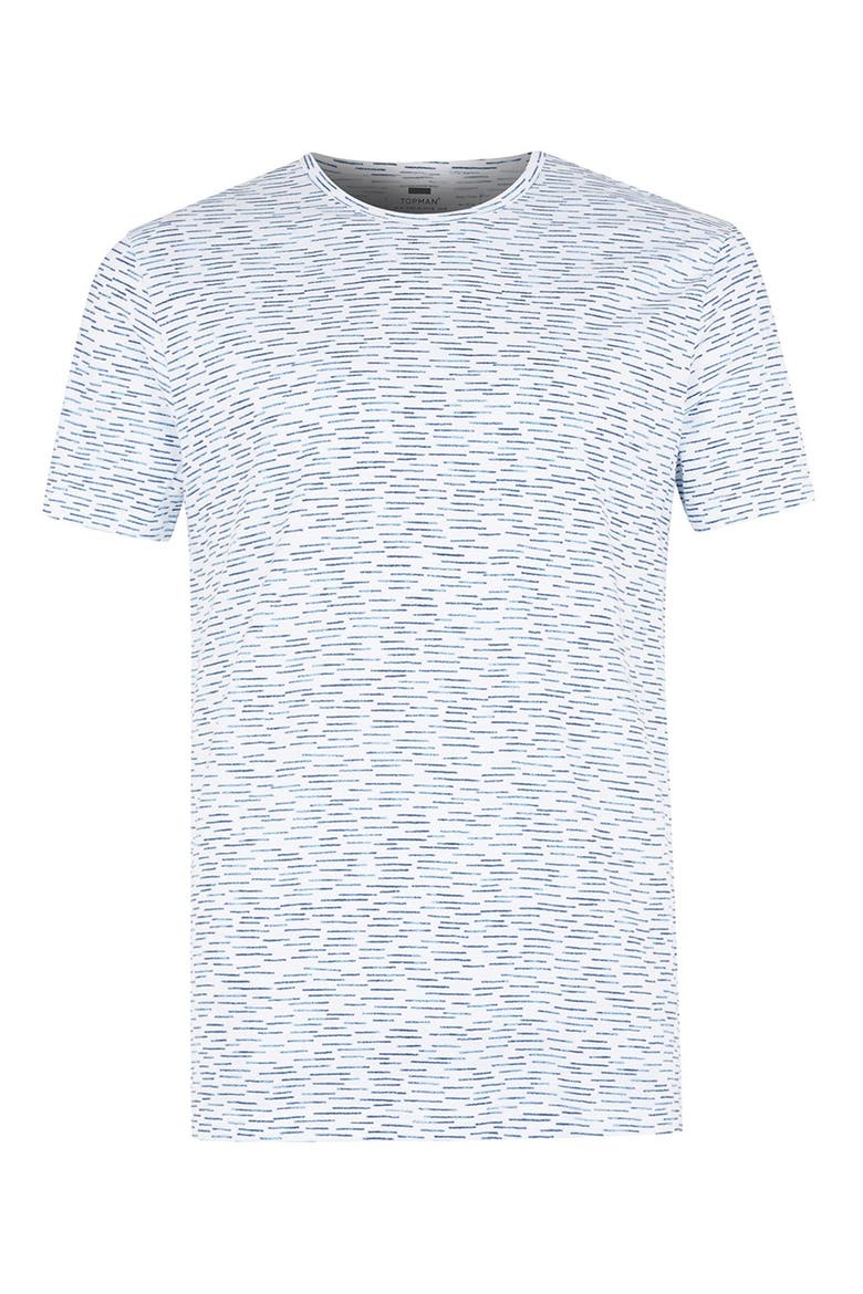 Slim Fit Dash Print Crewneck T-Shirt, Alternate, color, WHITE MULTI