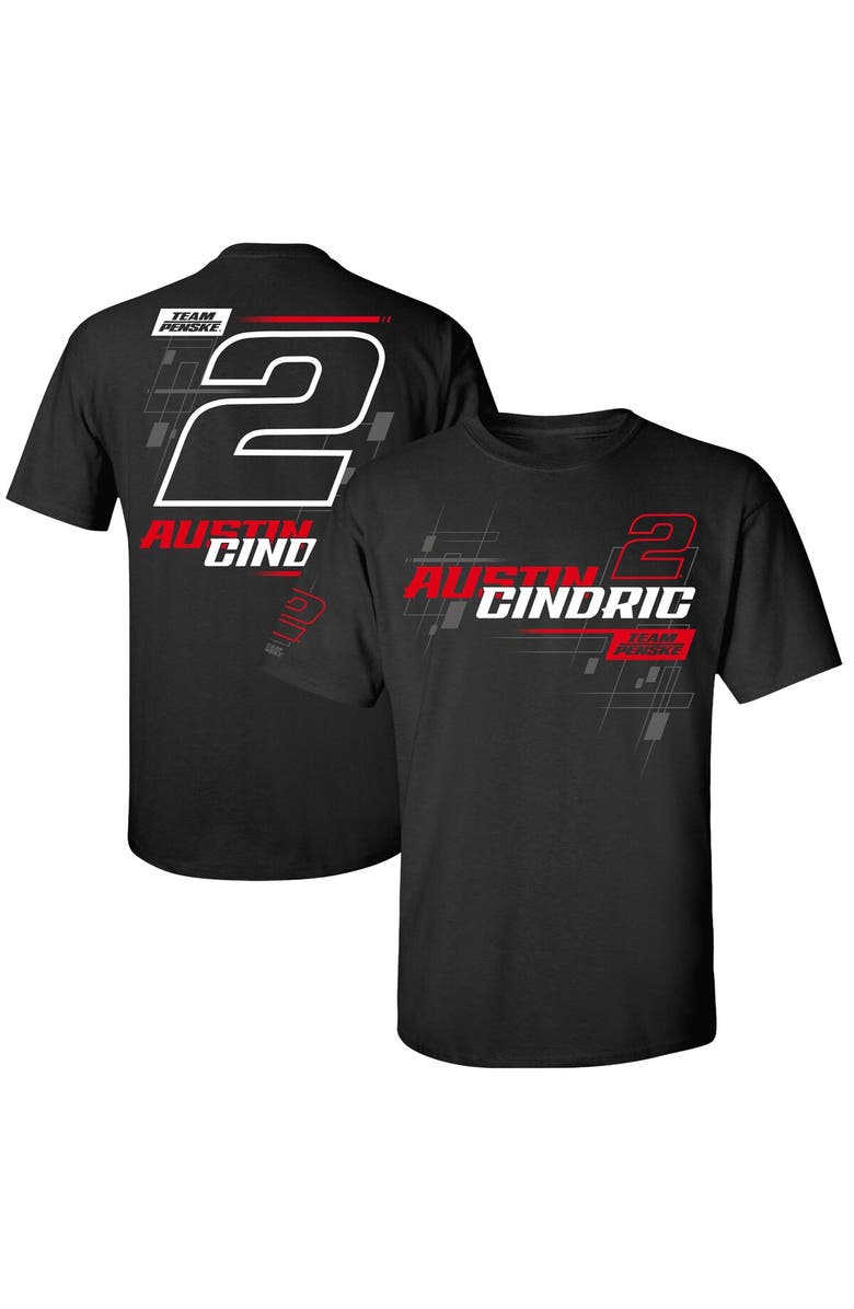 E2 APPAREL Men's Black Austin Cindric 3-Spot Lifestyle T-Shirt, Main, color, 
