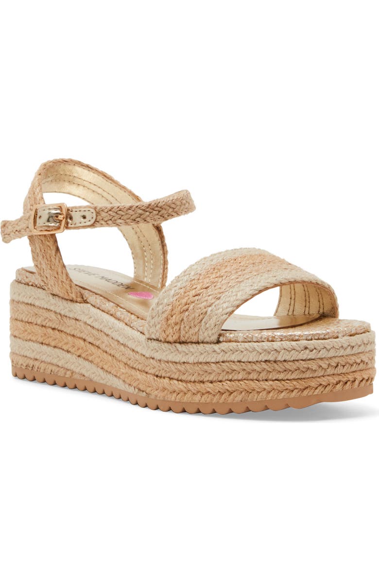Steve Madden Kids
JCleo Ankle Strap Espadrille Platform Wedge Sandal, Main, color,