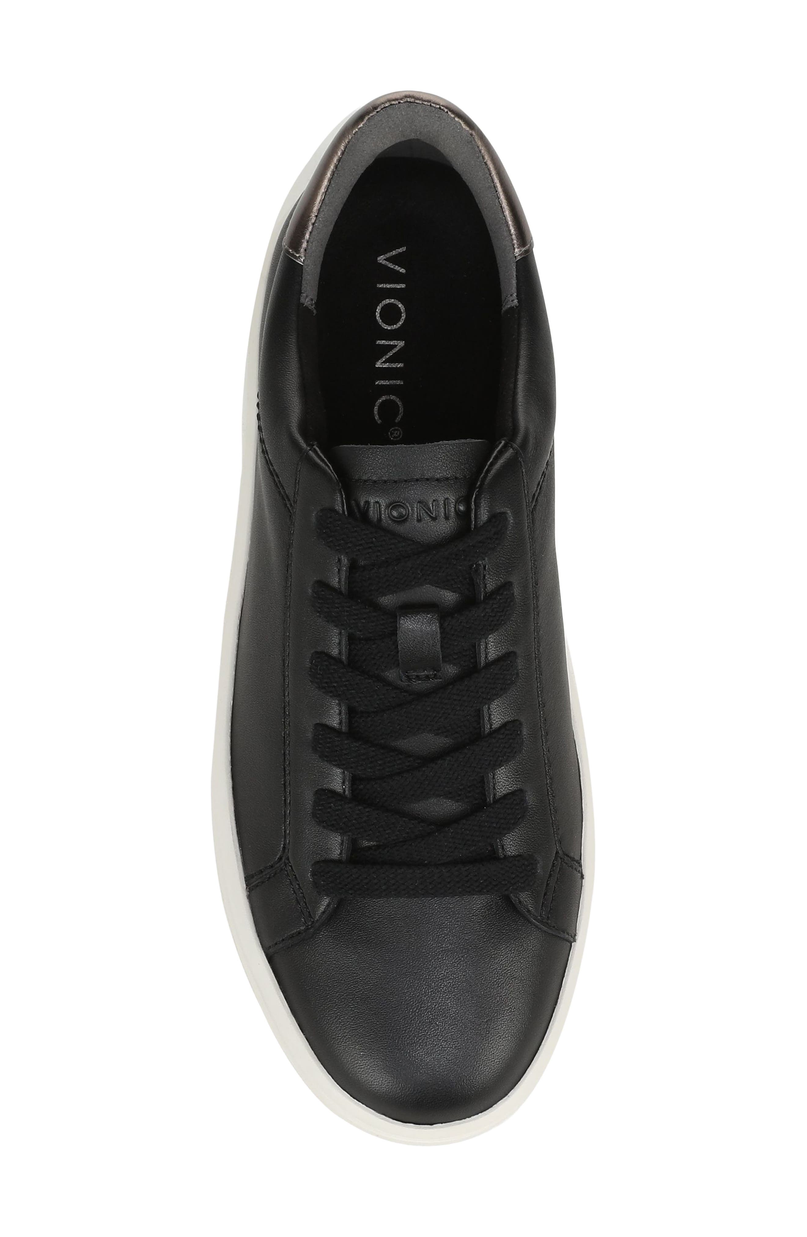 Emilia Leather Sneaker, Alternate, color, BLACK LEATHER