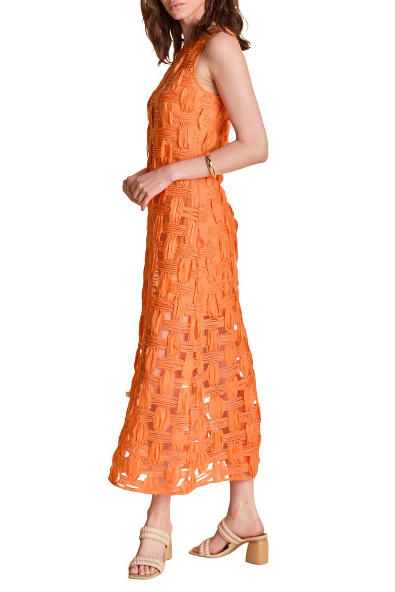 Textured Maxi Dress, Alternate, color, ORANGE