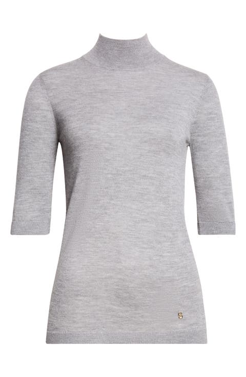 Fine Gauge Cashmere Mock Neck Sweater