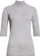 ST. JOHN Fine Gauge Cashmere Mock Neck Sweater
