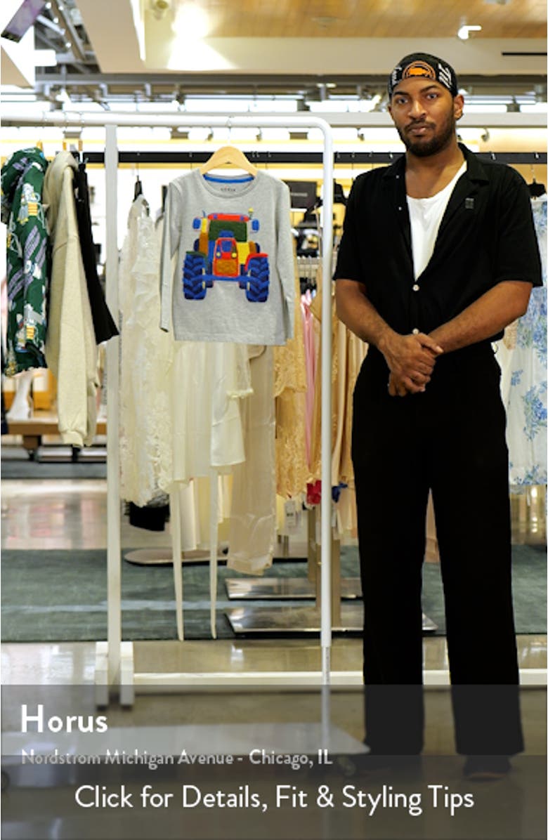 Kids' Long Sleeve Bouclé Cotton Graphic T-Shirt, sales video thumbnail