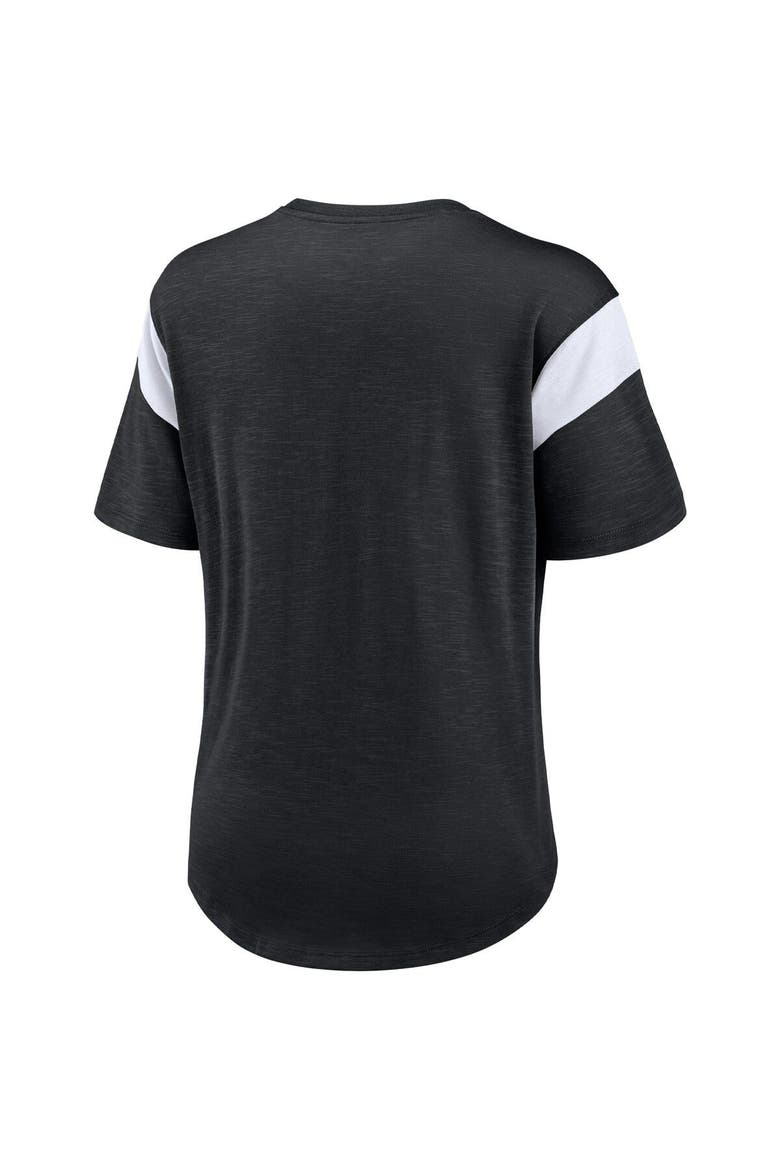 Women's Nike Heather Black Las Vegas Raiders Primary Logo Fashion Top, Alternate, color, Heather Black