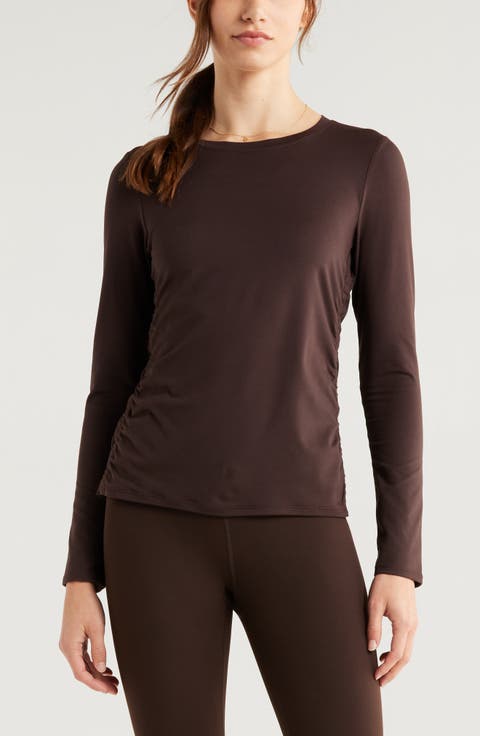 Ruched Long Sleeve T-Shirt