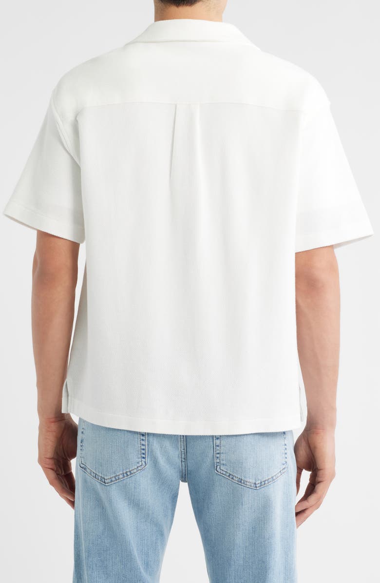 FRAME Relaxed Jacquard Camp Shirt, Alternate, color, White
