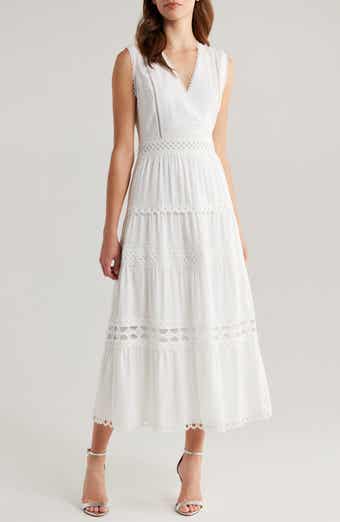 Adelyn Rae Roxy Lace Trim Maxi Dress