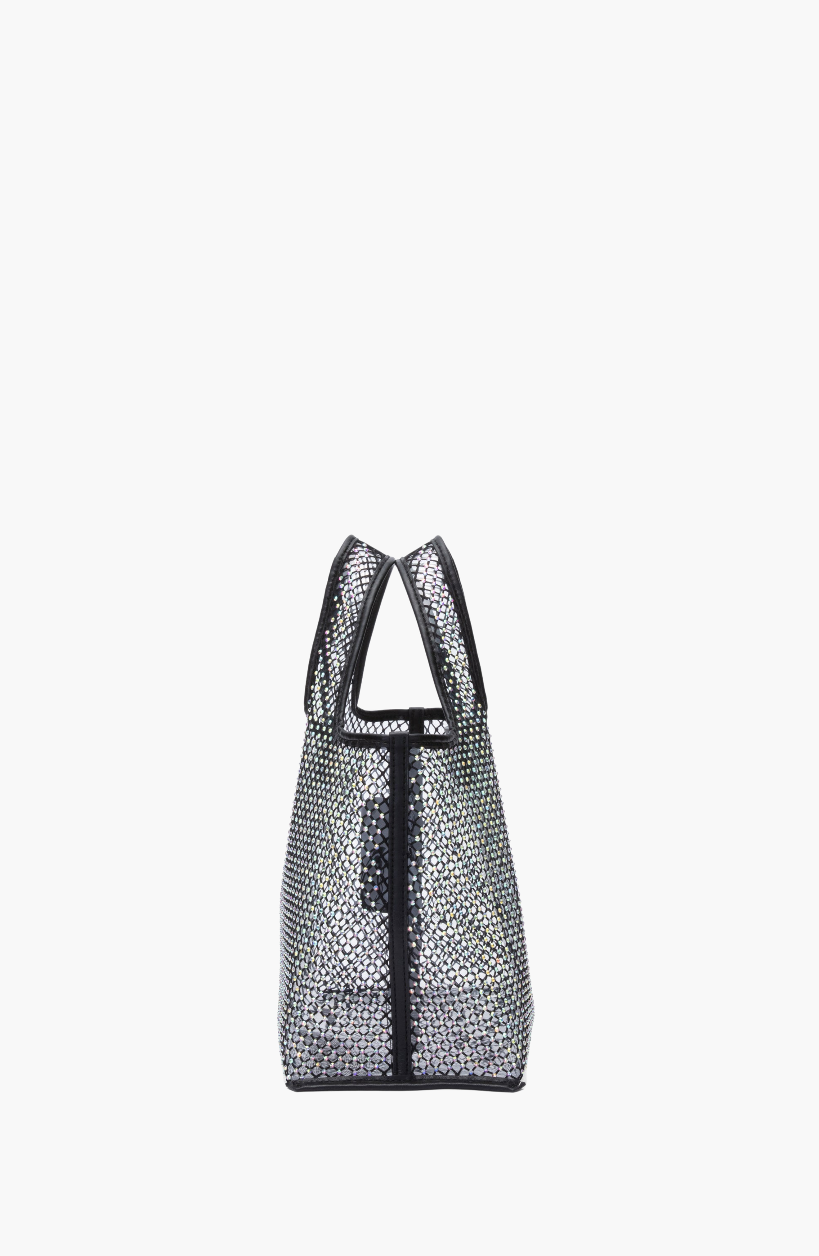 3.1 Phillip Lim Crystal Mesh Mini Market Tote Bag, Alternate, color, Black