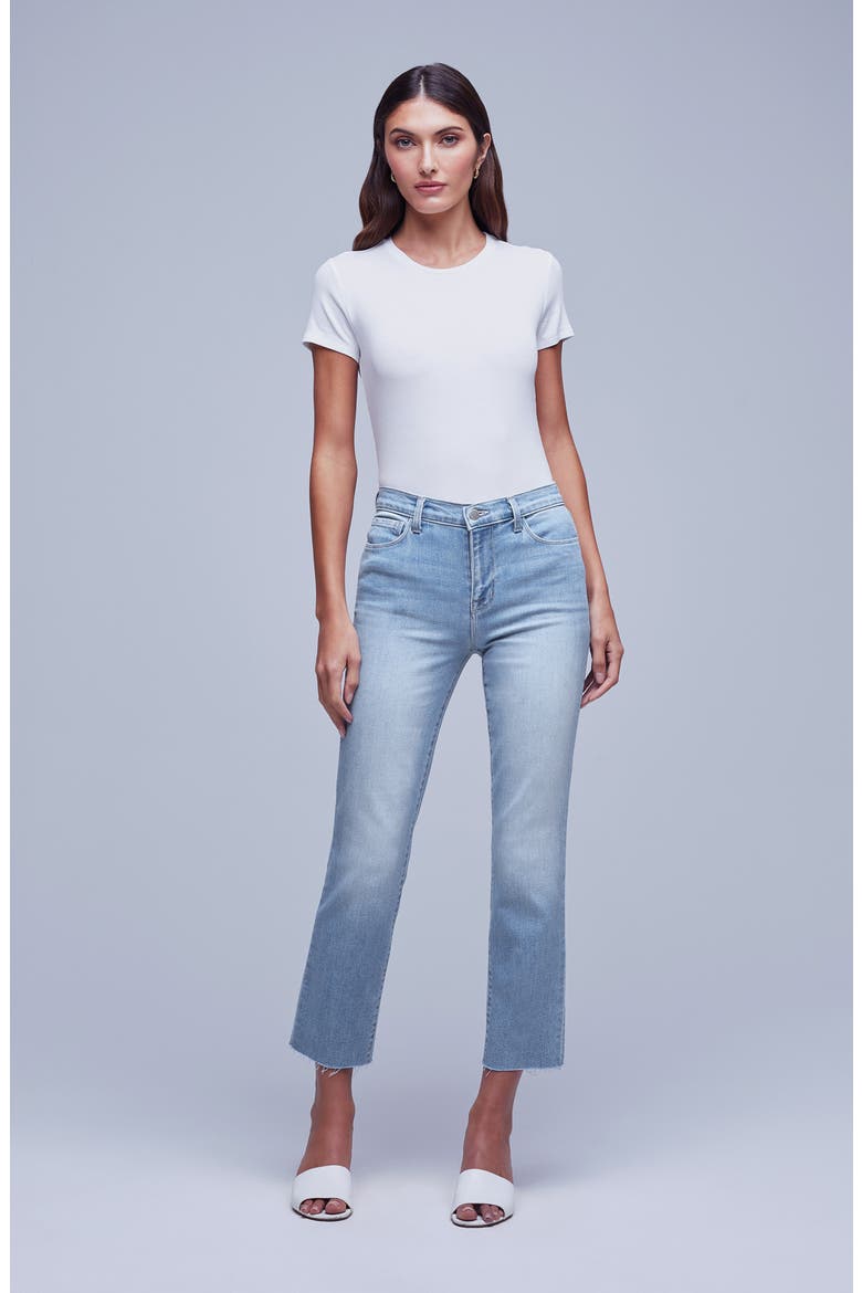 Sada High Waist Crop Slim Leg Jeans, Alternate, color, OMAHA