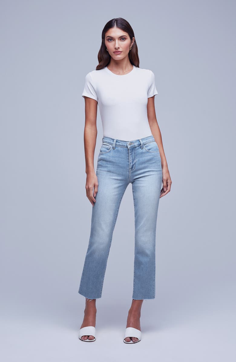 L'AGENCE Sada High Waist Crop Slim Leg Jeans, Alternate, color,
