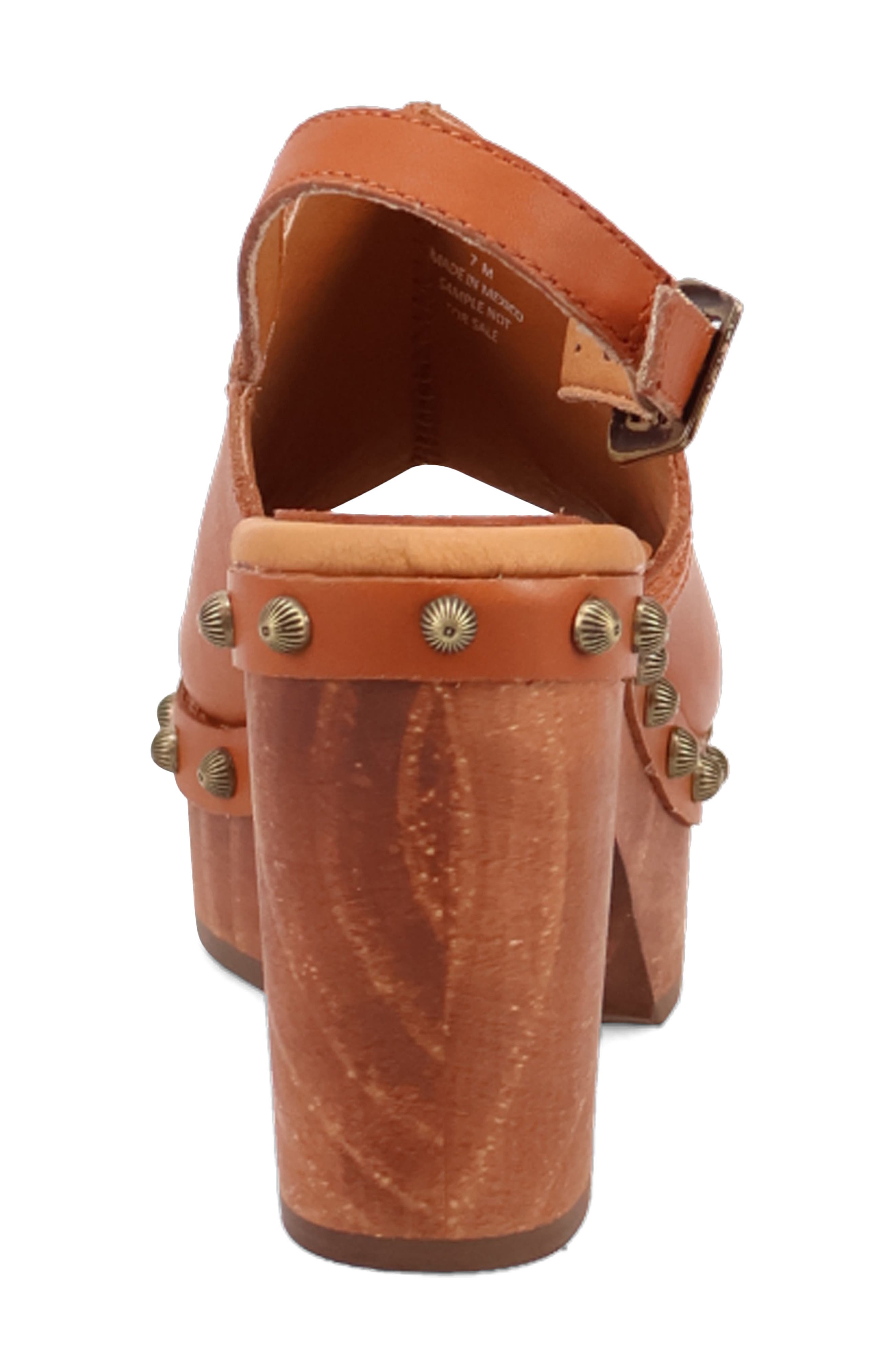 Dingo Clover Slingback Platform Sandal, Alternate, color, Russet