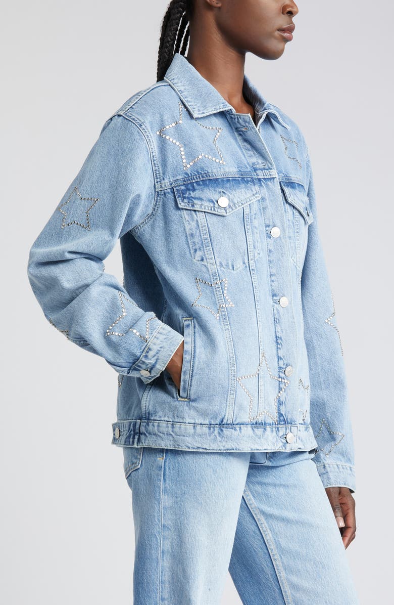 Rails Grove Embellished Boyfriend Trucker Denim Jacket, Alternate, color,