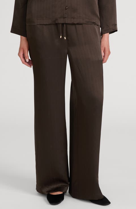 x The Ritz Paris Silk Satin Pajama Pants