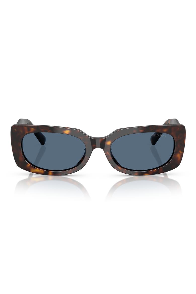 54mm Polarized Pillow Sunglasses, Main, color, BLUE HAVANA