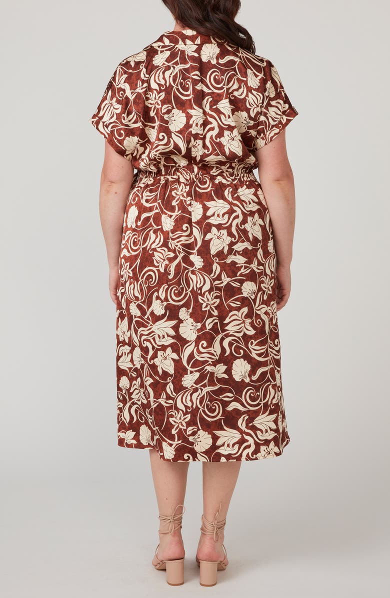 Estelle Solana Floral Print Midi Dress, Alternate, color, 