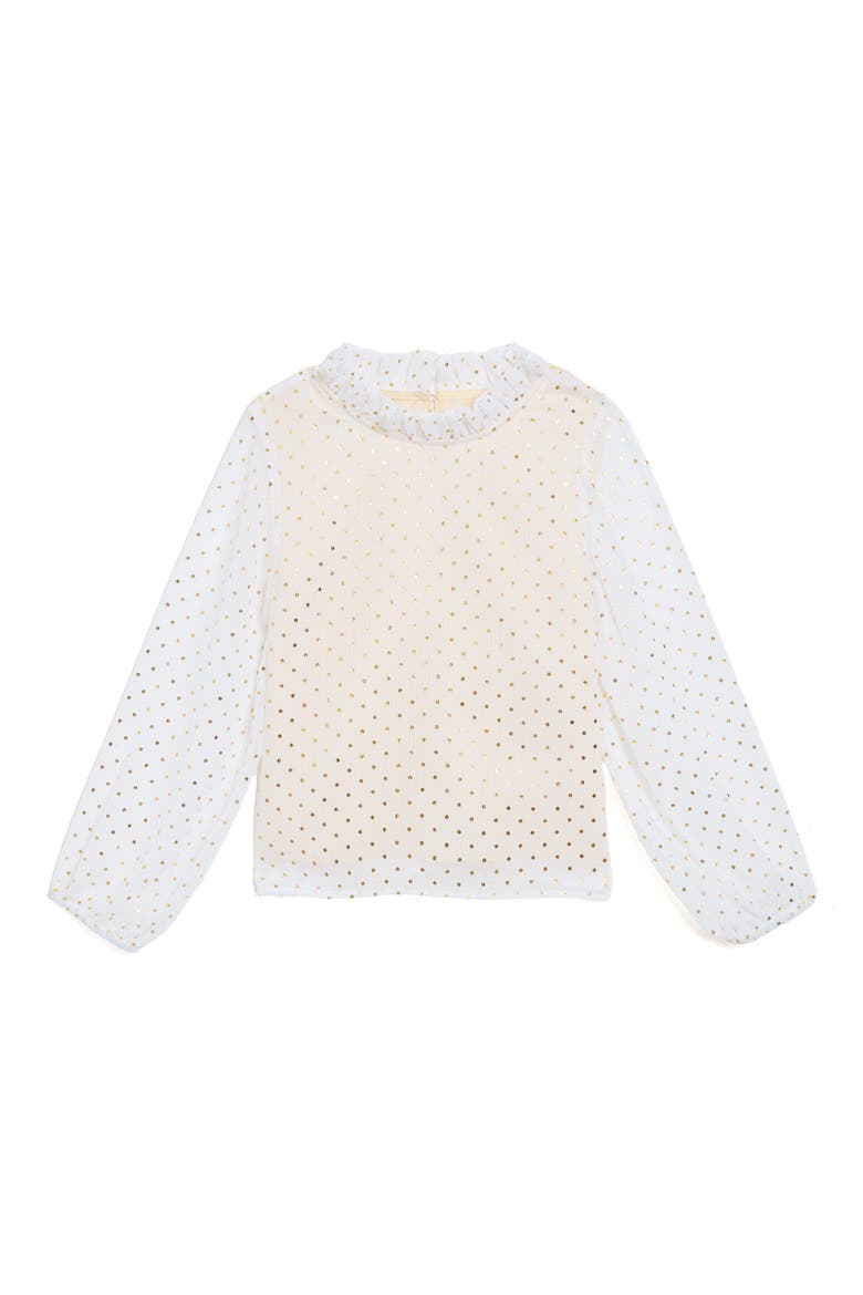 Blair Long Sleeve Top & Brocade Dress, Alternate, color, GOLD