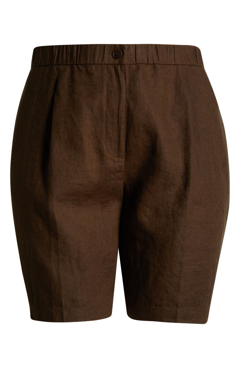 Eileen Fisher Organic Linen Shorts, Alternate, color, Branch
