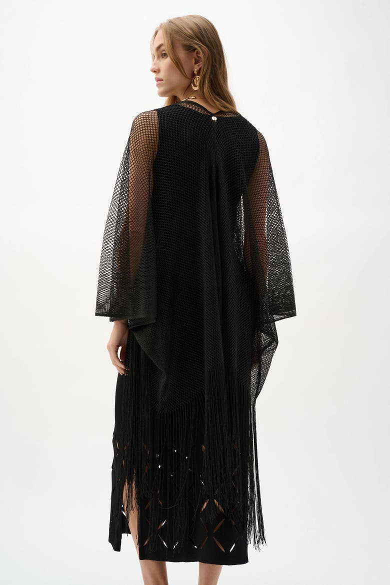 Bohemian Open-front Kimono, Alternate, color, Black