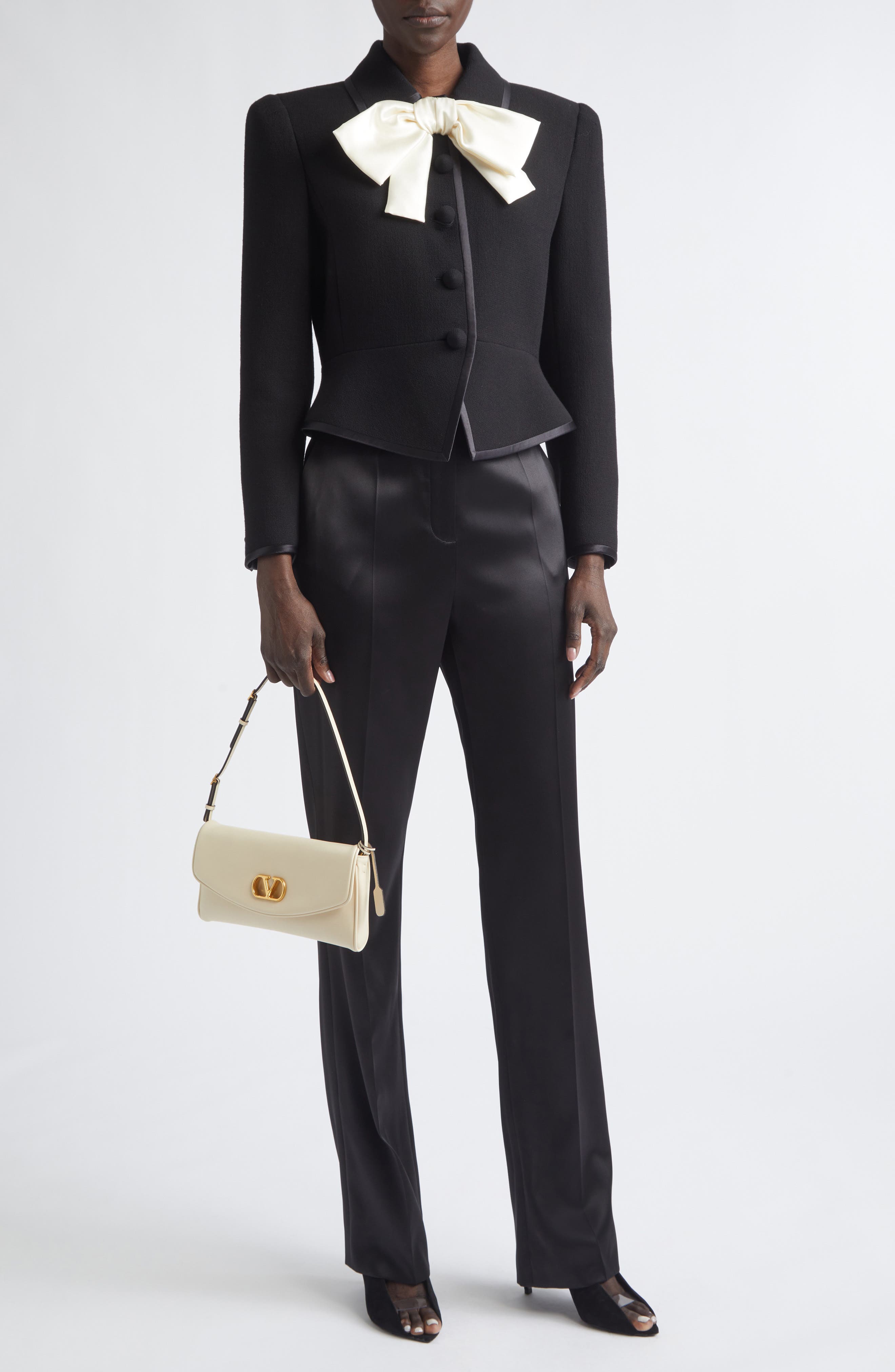 Tailored Double Duchesse Stretch Silk Pants - image 2