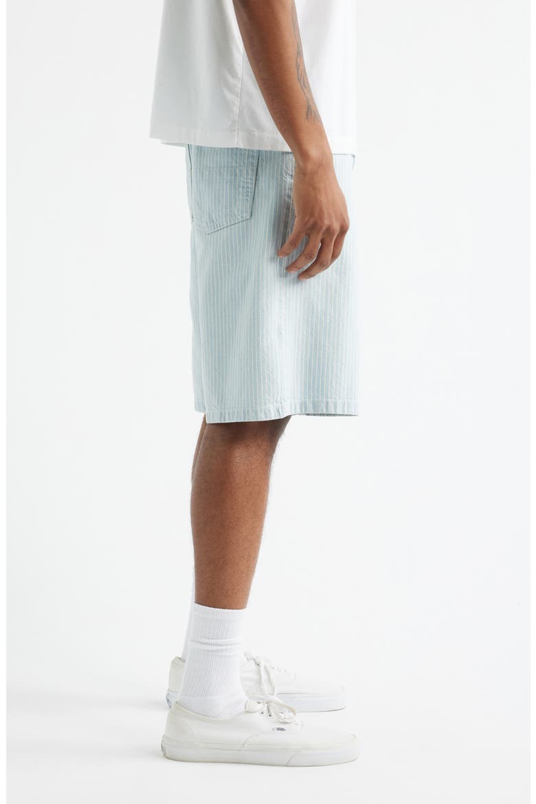 Check-5 Baggy Denim Shorts, Alternate, color, BLUE ICE STRIPE