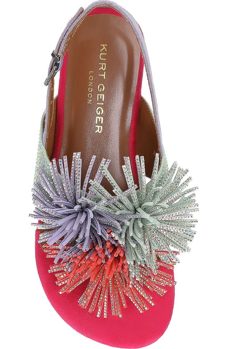 Kurt Geiger London Kids' Mini Fringe Slingback Sandal, Alternate, color, Pink Multi