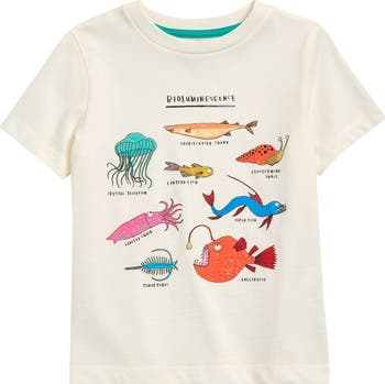 Kids' Glow in the Dark Fish Graphic T-Shirt