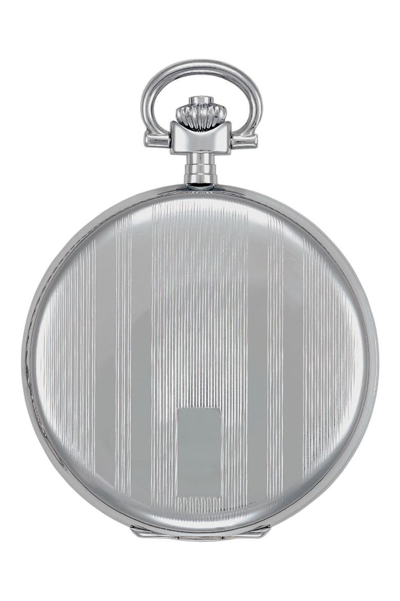 Savonnette Pocket Watch, 48mm, Alternate, color, SILVER/ WHITE