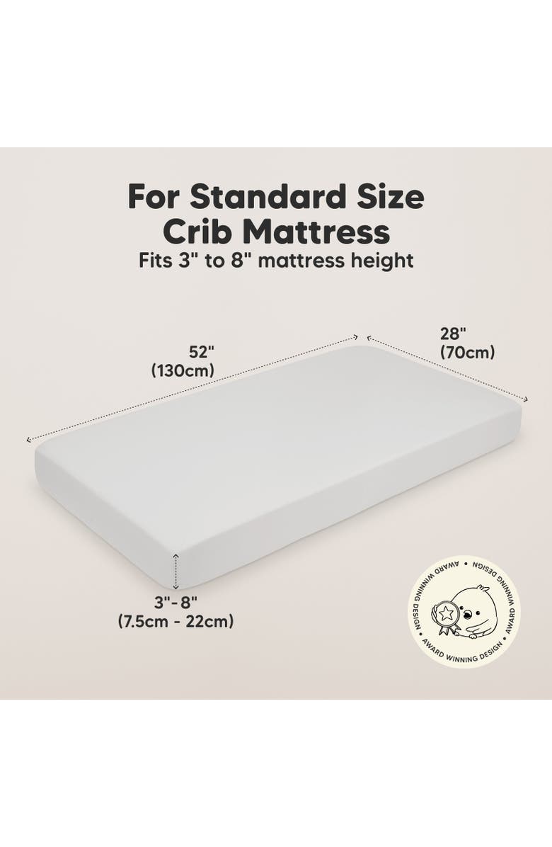 KeaBabies Soothe Fitted Crib Sheet, Alternate, color, French Gray