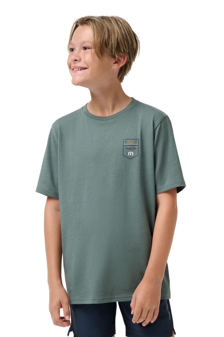 Kids' Y Club Charm Graphic T-Shirt, Alternate, color, BALSAM GREEN