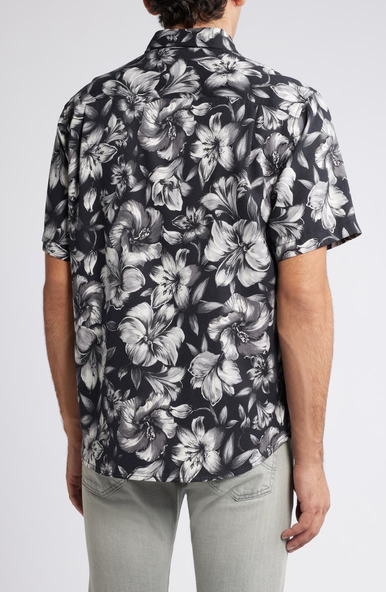 Tommy Bahama Hibiscus Hideaway Short Sleeve Silk Button-Up Shirt, Alternate, color, 
