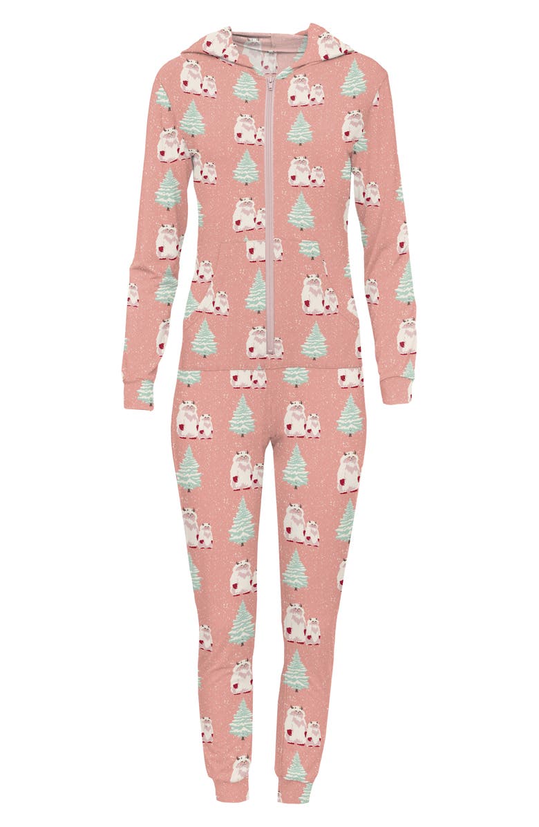 KicKee Pants Hooded Pajama Jumpsuit, Alternate, color, 