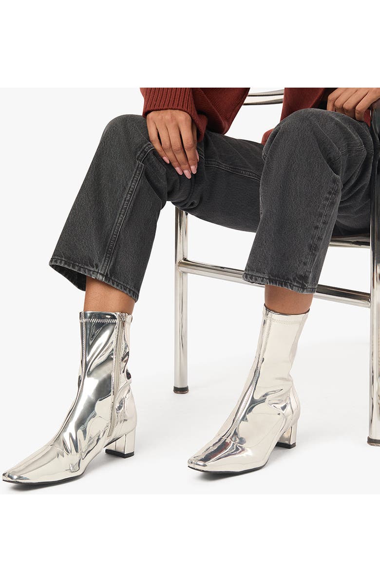 WeWoreWhat Glove Bootie, Alternate, color, Silver