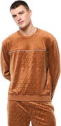Sergio Tacchini Bandiera Debossed Velour Crewneck