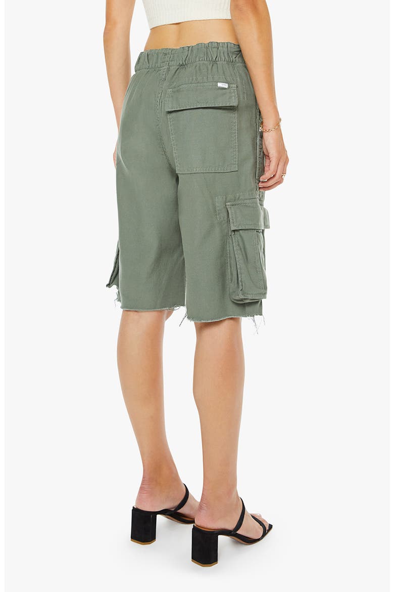 The Free Fall Frayed Hem Cargo Drawstring Shorts, Alternate, color, SIR YES SIR MILITARY GREEN