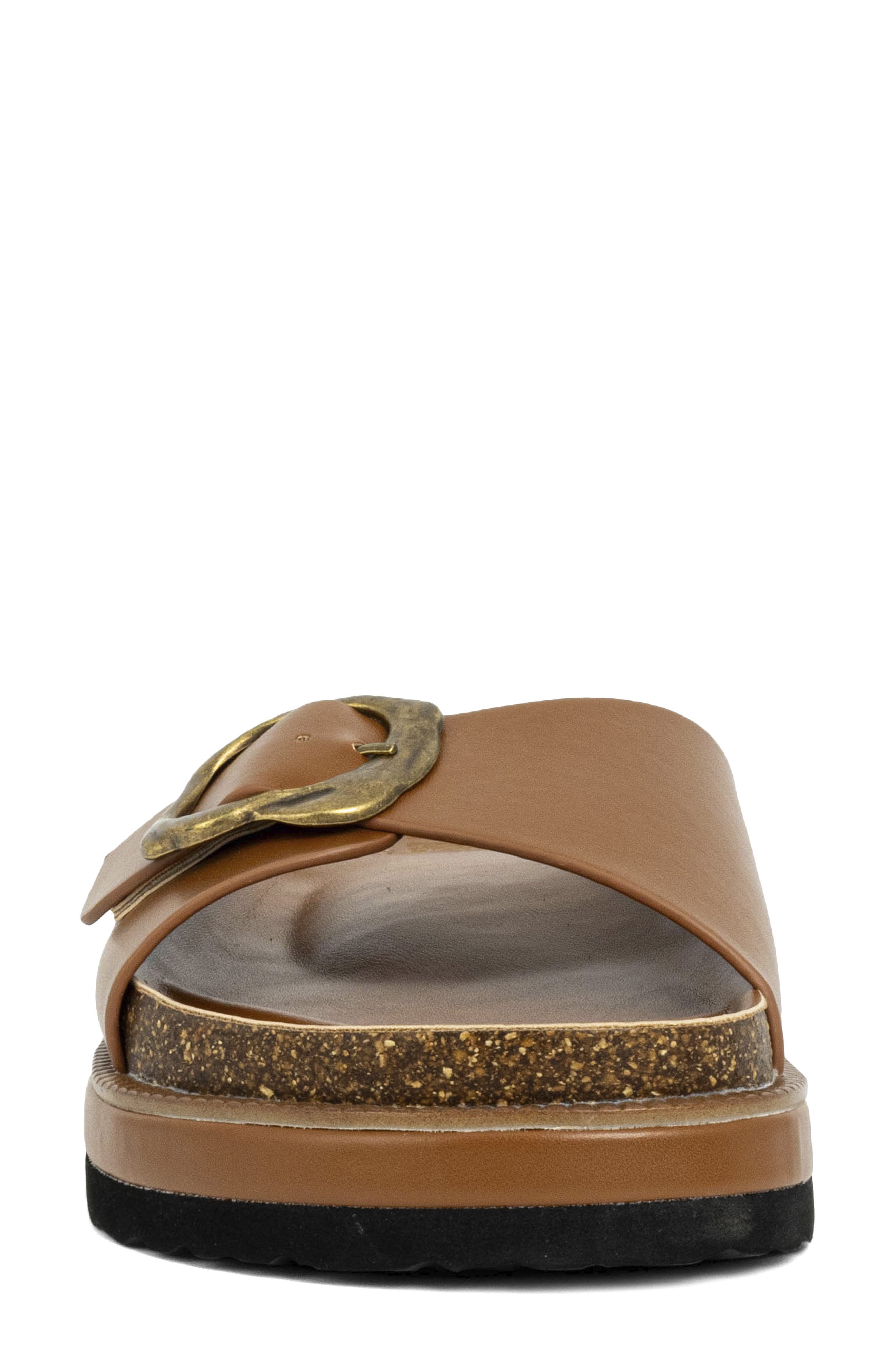 SHUSHOP Joy Slide Sandal, Alternate, color, Tan