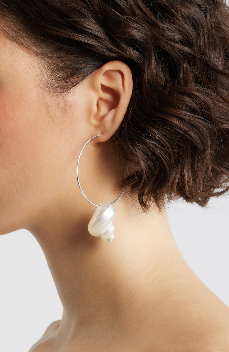 Child of Wild Sea Spiral Shell Hoops, Alternate, color,