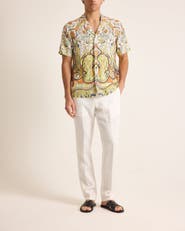 Orlebar Brown Maitan Linen Relaxed Fit Linen Fairground Shirt