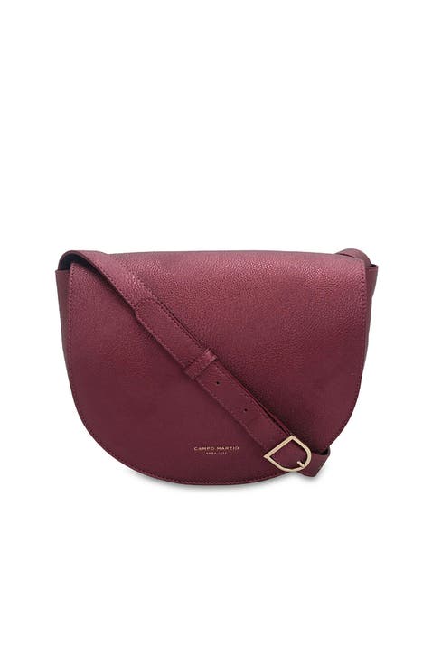 Christina Saddle Bag With Magnetic Button Closure