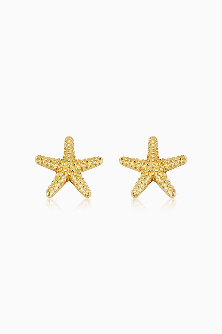 14K Yellow Gold Starfish Studs, Main, color, Yellow Gold