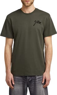 G-STAR Script Organic Cotton Graphic T-Shirt