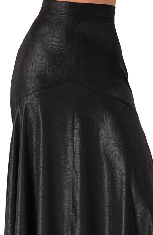Ivonne A-line Midi Skirt In Black