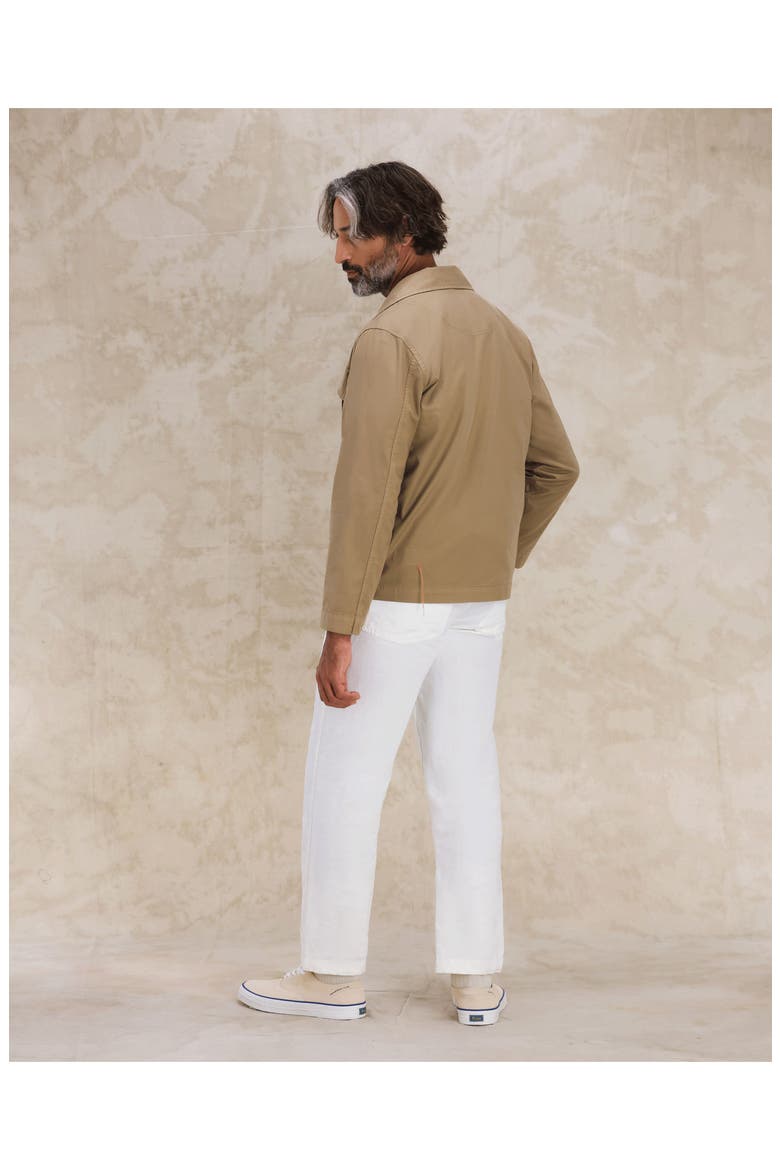 Solomon Twill Cotton Overshirt, Alternate, color, BEIGE