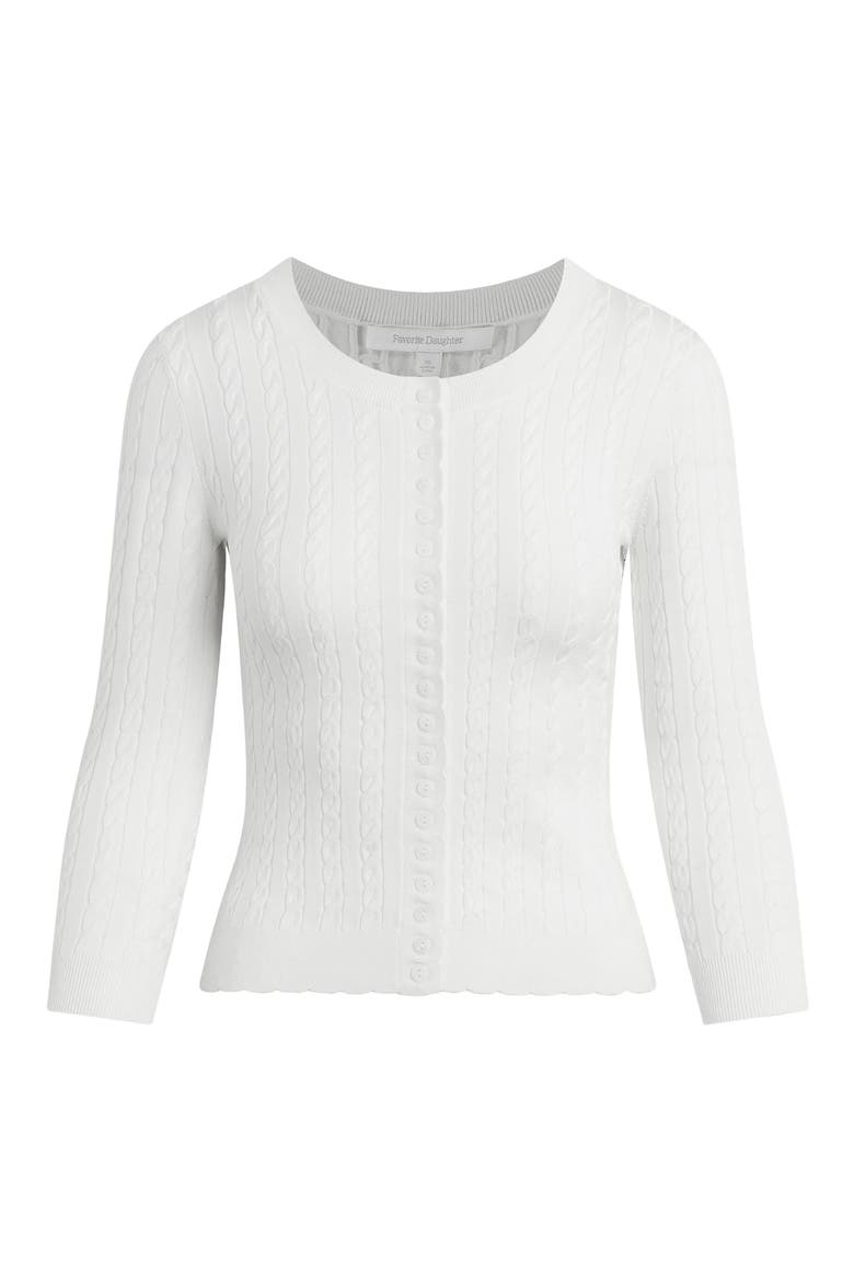 The Keepsake Cardigan, Alternate, color, WHITE
