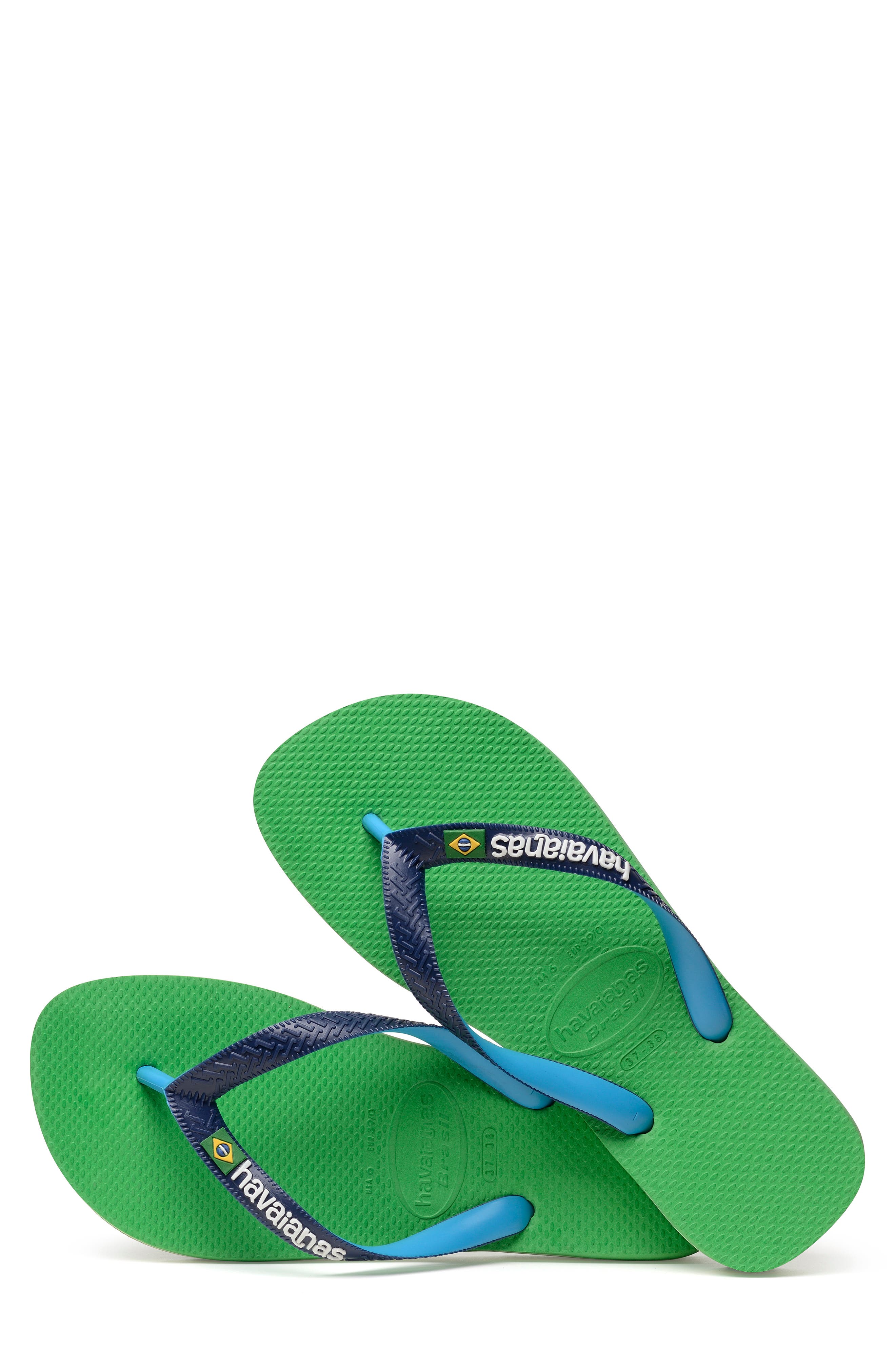 Brazil Mix Flip Flop, Alternate, color, LEAF GREEN