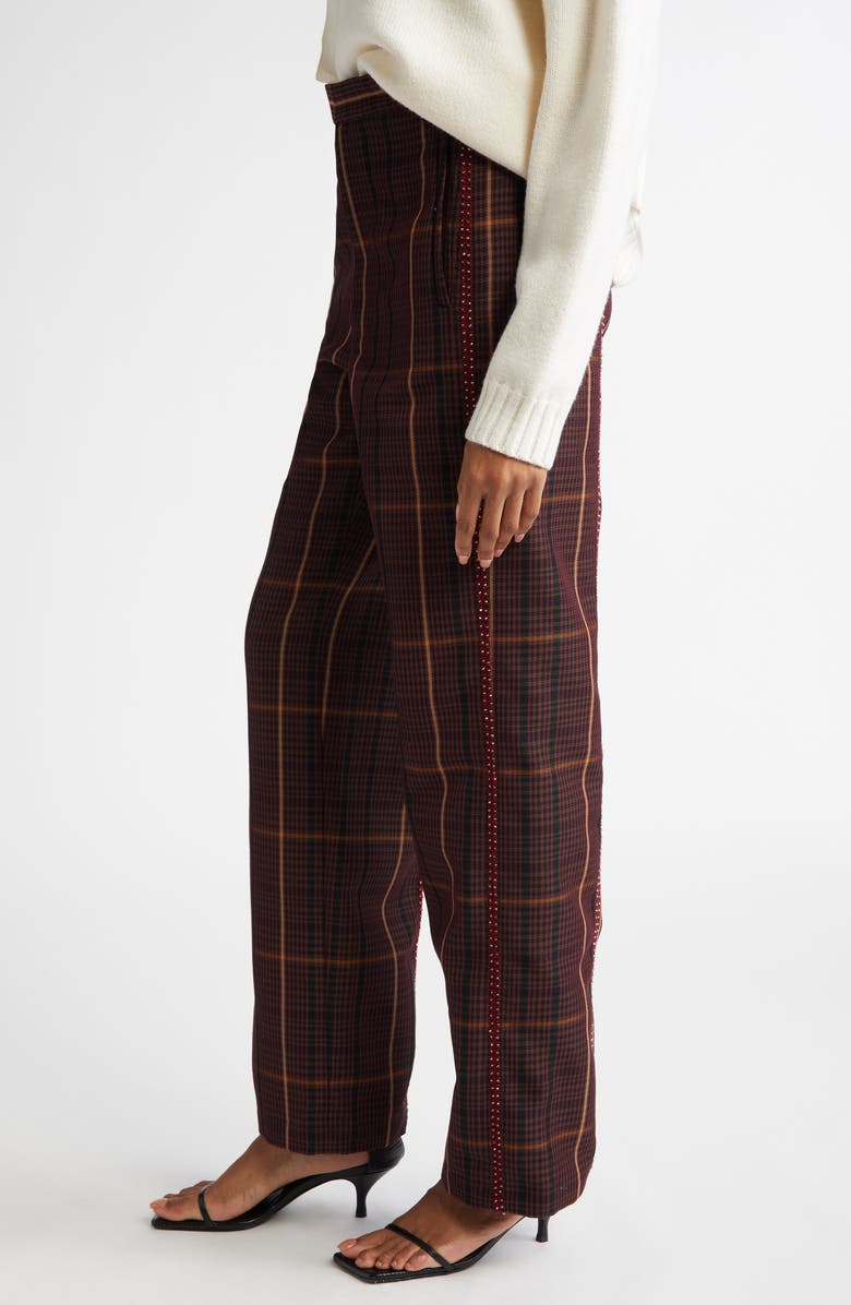 Diotima Thirds Straight Leg Trousers, Alternate, color, Maroon