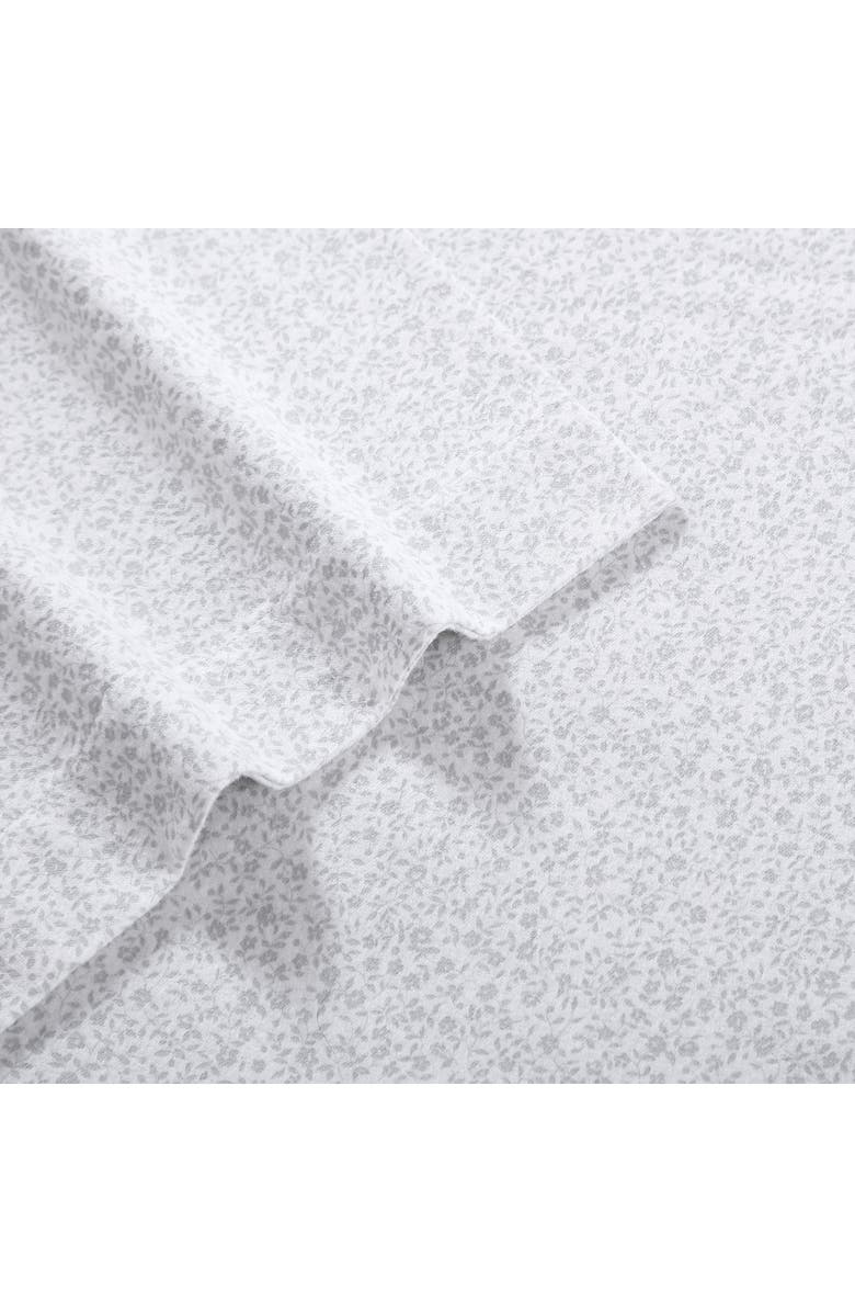 Laura Ashley Chelsea Vine Cotton Flannel Sheet Set, Alternate, color, Light Pastel Grey