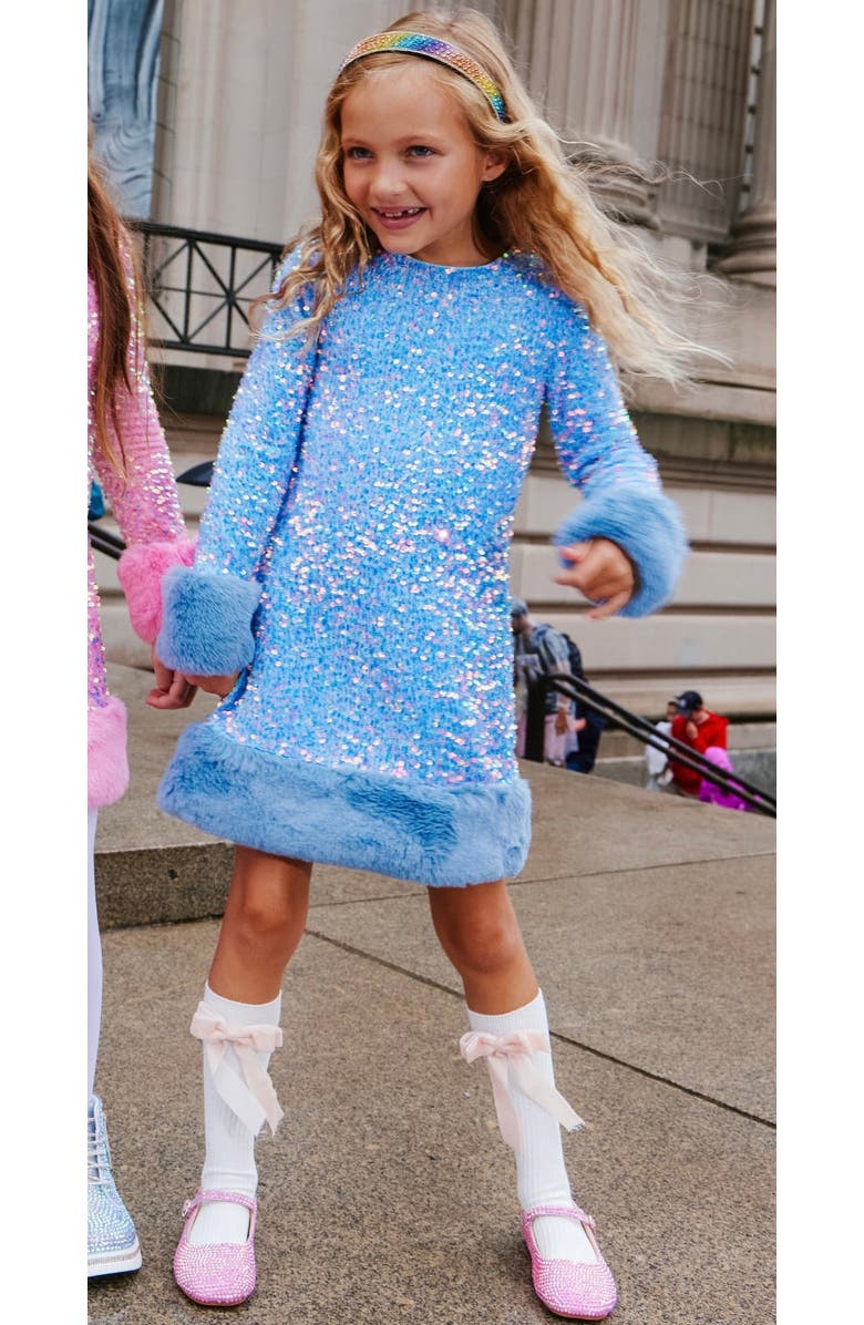 Lola + The Boys Celeste Shimmer Dress, Alternate, color,